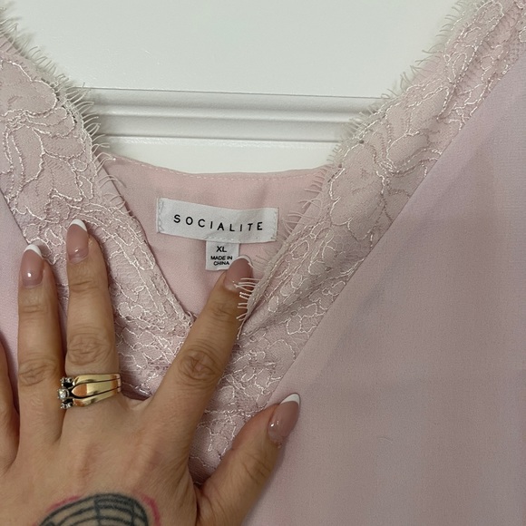 Pink Socialite Tank Top - Picture 3 of 3